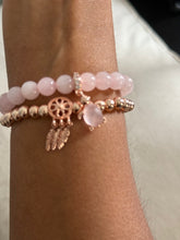 Load image into Gallery viewer, Rose Quartz with Rose Gold Turtle