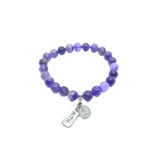 Load image into Gallery viewer, Amethyst with Faith charm