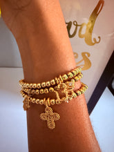 Load image into Gallery viewer, Three stack Gold Hematite
