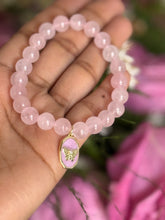 Load image into Gallery viewer, Rose Quartz with butterfly charm
