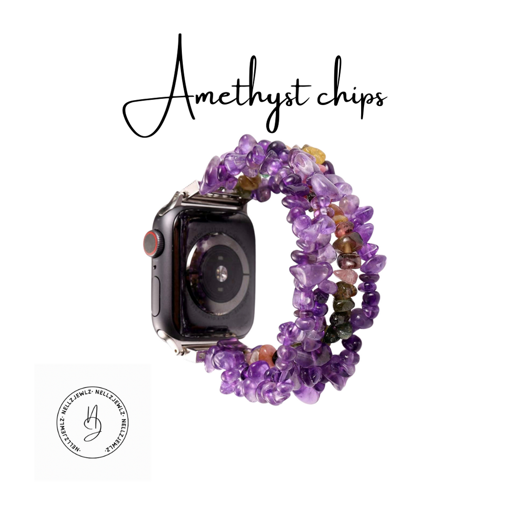 Amethyst chips Apple Watch band