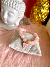Load image into Gallery viewer, Rose Quartz evil eye
