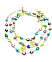 Load image into Gallery viewer, All around evil eye anklet (Single)
