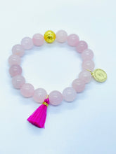 Load image into Gallery viewer, Rose Quartz pink hot pink tassel
