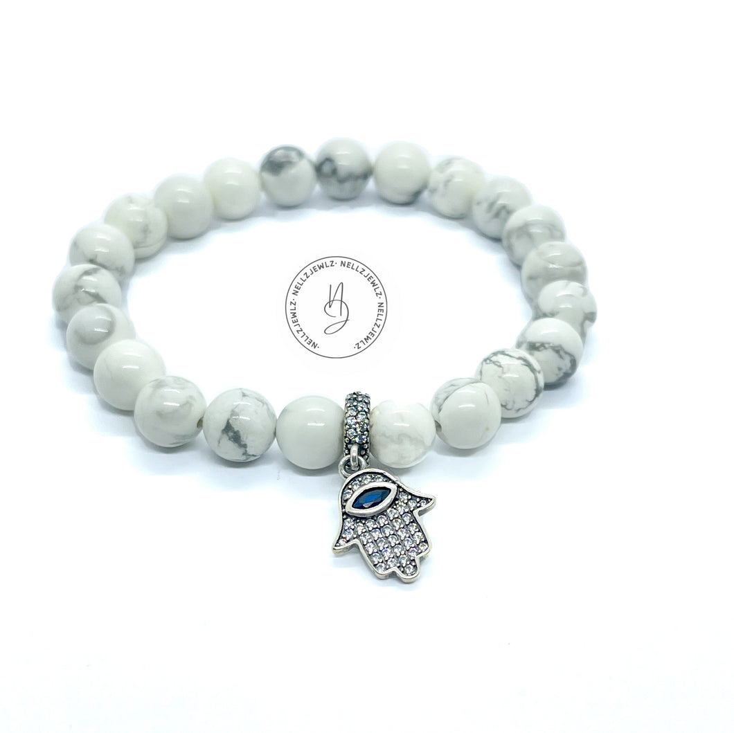 Howlite Hamsa