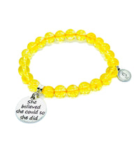 Load image into Gallery viewer, CITRINE WITH SHE BELIEVE CHARM
